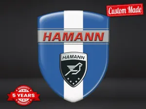 Hamann Stickers Résine Bombée Design Premium Étiquettes Chic